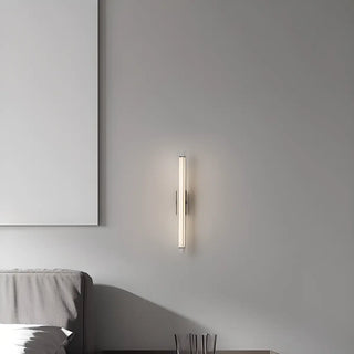 Contemporary Vertical Ribbed Glass Wall Sconce Zawala Image - 1
