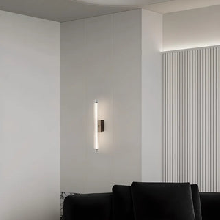 Contemporary Vertical Ribbed Glass Wall Sconce Zawala Image - 2