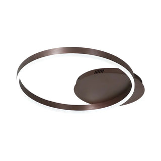 Minimalist Coffee Circular LED Flush Mount Ceiling Lamp Zawala Image - 4