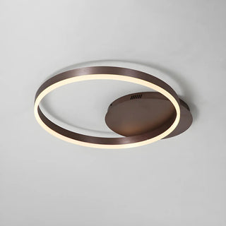 Minimalist Coffee Circular LED Flush Mount Ceiling Lamp Zawala Image - 6