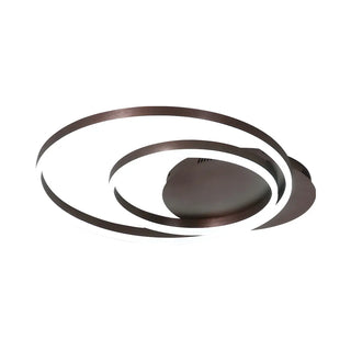 Minimalist Coffee Circular LED Flush Mount Ceiling Lamp Zawala Image - 8