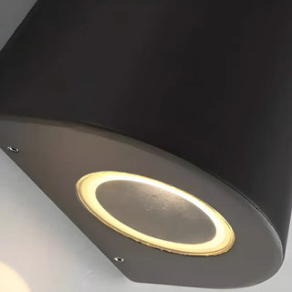 Black Modern Cone Metal Exterior LED Wall Light Zawala Image - 13