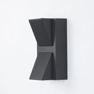 Modern Geometric Black Wall Mount Exterior Sconce Zawala Image - 10