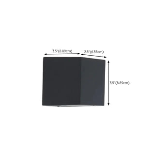 Modern Geometric Black Wall Mount Exterior Sconce Zawala Image - 14
