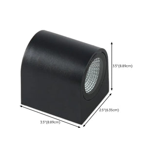 Modern Geometric Black Wall Mount Exterior Sconce Zawala Image - 15