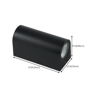 Modern Geometric Black Wall Mount Exterior Sconce Zawala Image - 18