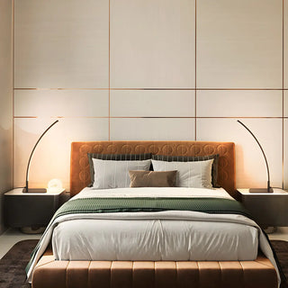 Stylish Minimalist Curved Linear Metal Table Lamp Zawala Image - 1