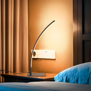 Stylish Minimalist Curved Linear Metal Table Lamp Zawala Image - 4