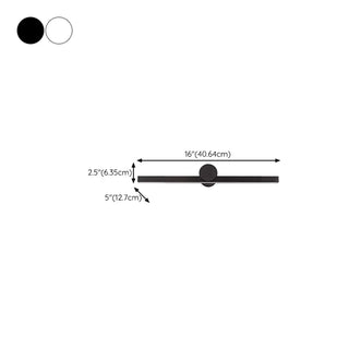 ZOWALA - Minimalist Black Linear LED Vanity Wall Light #size