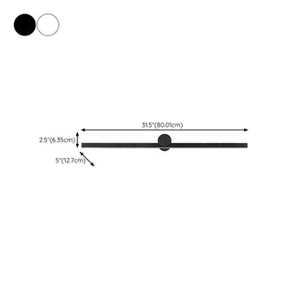 ZOWALA - Minimalist Black Linear LED Vanity Wall Light Image - 16