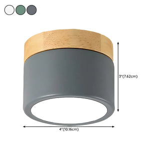 Minimalist White Cylinder LED Flush Mount Ceiling Light Zawala #size