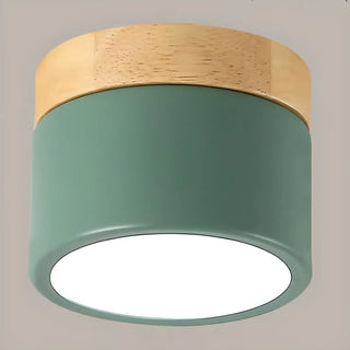 Minimalist White Cylinder LED Flush Mount Ceiling Light Zawala Image - 5