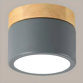 Minimalist White Cylinder LED Flush Mount Ceiling Light Zawala Image - 7