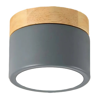 Minimalist White Cylinder LED Flush Mount Ceiling Light Zawala Image - 11