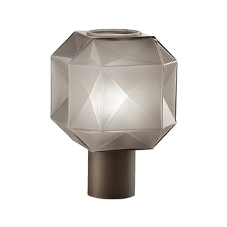 Nordic Diamond Geometric Smoke Grey Glass Table Lamp Zawala Image - 7