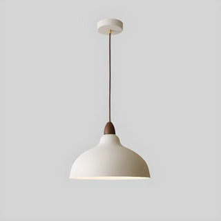 Minimalist Dome Iron White Pendant Light Dining Room Image - 3