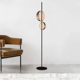 Minimalist Modern Double Black Dome Metal Floor Lamp Zawala Image - 6