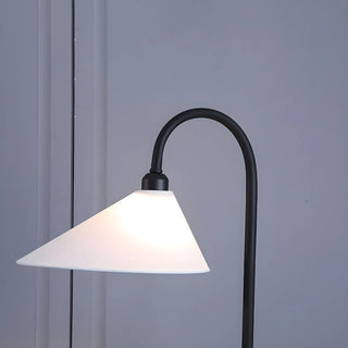Minimalist Cone Modern Black Curved Floor Lamp Zawala Image - 15