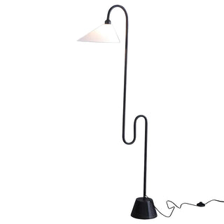 Minimalist Cone Modern Black Curved Floor Lamp Zawala Image - 16