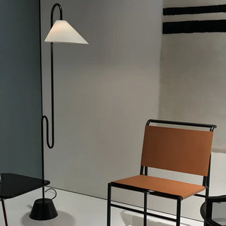 Minimalist Cone Modern Black Curved Floor Lamp Zawala Image - 9