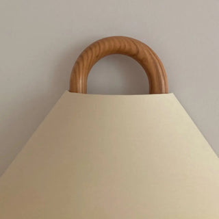 Minimalist Fabric Cone Shade Wooden Frame Wall Sconce Zawala Image - 18