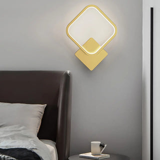 ZOWALA - Minimalist Geometric Gold Metal Wall Light Image - 1
