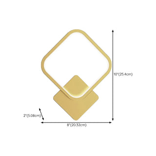ZOWALA - Minimalist Geometric Gold Metal Wall Light #size