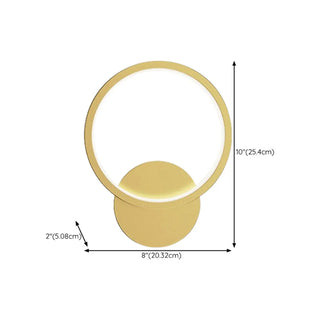 ZOWALA - Minimalist Geometric Gold Metal Wall Light Image - 12