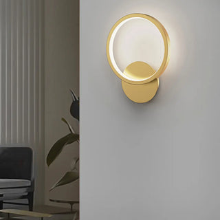 ZOWALA - Minimalist Geometric Gold Metal Wall Light Image - 3