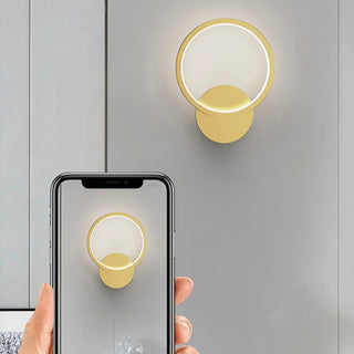 ZOWALA - Minimalist Geometric Gold Metal Wall Light Image - 8