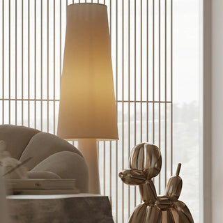 Minimalist White Metal LED Zen Tea Floor Light Zawala Image - 5