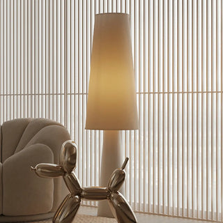 Minimalist White Metal LED Zen Tea Floor Light Zawala Image - 6