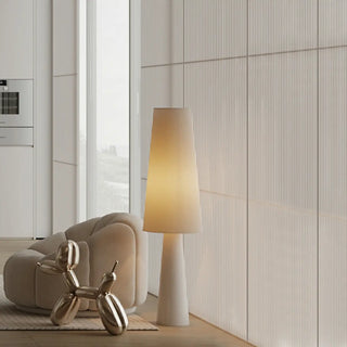 Minimalist White Metal LED Zen Tea Floor Light Zawala Image - 7