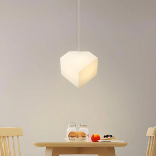 Minimalist Geometric Frosted Glass Dining Room Pendant Light Zawala Image - 2