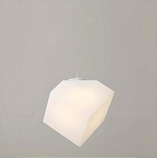 Minimalist Geometric Frosted Glass Dining Room Pendant Light Zawala Image - 4