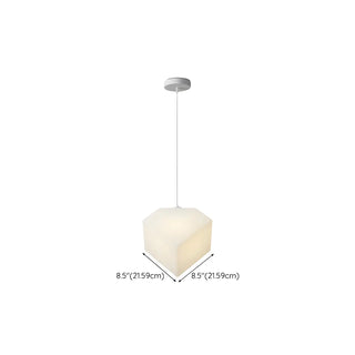 Minimalist Geometric Frosted Glass Dining Room Pendant Light Zawala #size