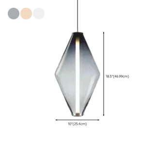 ZOWALA - Modern Dining Room Geometric Clear Glass Pendant Light #size
