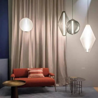 ZOWALA - Modern Dining Room Geometric Clear Glass Pendant Light Image - 2