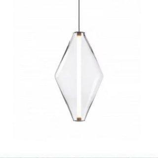 ZOWALA - Modern Dining Room Geometric Clear Glass Pendant Light Image - 9