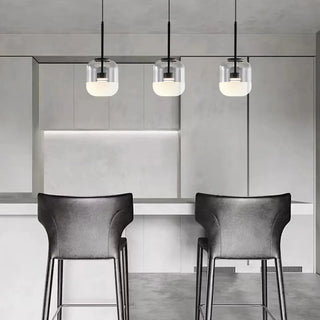 ZOWALA - Minimalist Glass Jar Pendant Light LED Third Gear Dimming Image - 1