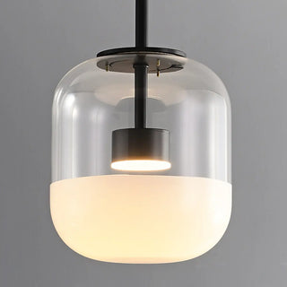 ZOWALA - Minimalist Glass Jar Pendant Light LED Third Gear Dimming Image - 12