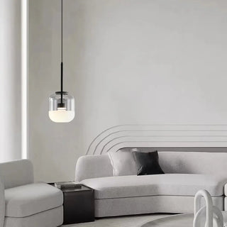 ZOWALA - Minimalist Glass Jar Pendant Light LED Third Gear Dimming Image - 3