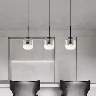 ZOWALA - Minimalist Glass Jar Pendant Light LED Third Gear Dimming Image - 4