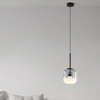 ZOWALA - Minimalist Glass Jar Pendant Light LED Third Gear Dimming Image - 5