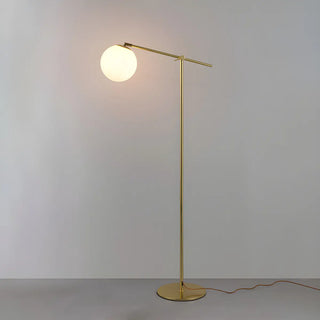 Minimalist Modern Globe Gold Metal LED Floor Lamp Zawala Image - 3