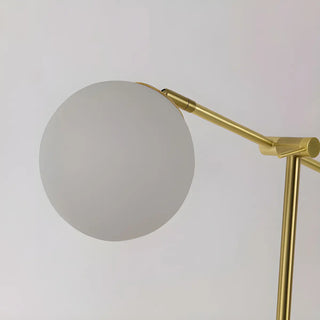 Minimalist Modern Globe Gold Metal LED Floor Lamp Zawala Image - 5