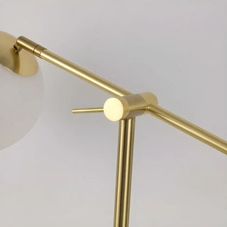 Minimalist Modern Globe Gold Metal LED Floor Lamp Zawala Image - 6