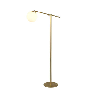 Minimalist Modern Globe Gold Metal LED Floor Lamp Zawala Image - 8