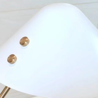 Unique Minimalist White Cone Metal Bedroom Table Lamp Zawala Image - 10