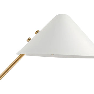 Unique Minimalist White Cone Metal Bedroom Table Lamp Zawala Image - 12